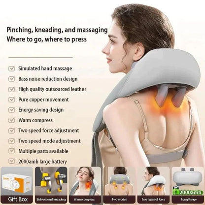 3D Head & Shoulder Kneading Massager